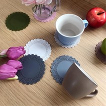 위스키잔받침 실리콘 색상별 티코스터 코스터받침 컵받침대, 스카이블루