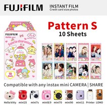 후지 필름 FUJIFILM 카메라 오리지널 후지필름 인스탁스 미니 필름 10-100 매 후지 인스턴트 카메라 용 인, 06 Sanrio 10 Sheet