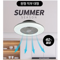 천장형 선풍기조명, 원형직부 직각(중형)