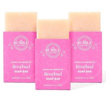 The Bubble Factory 로즈버드 - 미국에서 수작업으로 제작 팜 오일 프리 천연 비누 바 3개