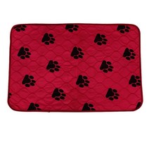 재사용 가능한 소변 패드 기저귀 레이어 흡수성 기저귀 패드 뼈 발 인쇄 소파 바닥, 빨간색, 40x60