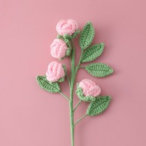 꽃다발 기념일 플라워박스 뜨개질 부케 크로셰 생일 수제 크로셰 멀티 헤드 장미 분기 꽃다발 웨딩 파티, 08 A7