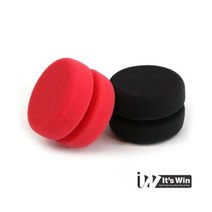 잇츠윈 요요 왁스 어플리케이터 왁스패드 소 70mm, 레드 블랙, 4개