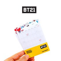 BT21 다이어리 스티커 먼슬리 위클리, 1개