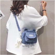 미뇽 곰귀 패션 여행용 크로스백