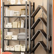 접이식 이동형 진열대 행사용 용이한 보관 접는 선반 3단 4단 5단, 전체 탄소강 5단 흰색 101CM