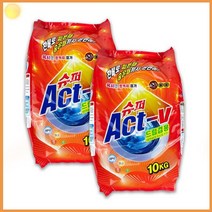 2개 일반 드럼 겸용 가루 세제 10kg 추천 파우더 타입 빨래 슈퍼 액트 세탁기 세재 빨래 가루 위생 관리 대량 공공 기관 단체 구매 학교 운동 선수, 단품, 단품