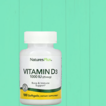 비타민d3 NaturesPlus 비타민D3 콜리칼시페롤 25mcg(1OOOIU) 비타민D-3 소프트젤 [18O정*1병]