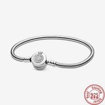 염주종류 정통 100% 925 스털링 실버 오리지널 스네이크 체인 하트 팔찌 & DIY 비드 럭셔리 미 쥬얼리, 09 GDL056_03 18cm