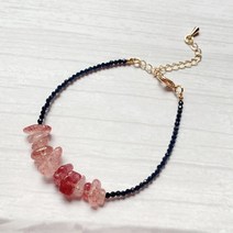 자수정팔찌 패션 탄생석 보석 팔찌 천연 월장석 자수정 시트린 쿼츠 팔찌 플라워 칩 락 크리스탈 스톤 블랙