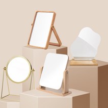 캥거 원목 메이크업 화장 거울 스탠드 벽면 탁상거울 (우드 회전 거울), 04.우드 접이식 거울