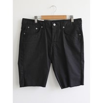 [SALE] 남자 스판 데끼 크롭 블랙 데님 면 반바지