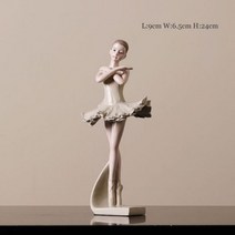 TANGCHAO-북유럽 스타일 발레 소녀 동상 크리에이티브 홈 장식 수지 발레 인형 집 방 장식 여자 친구 선물 조각상/오브제, d