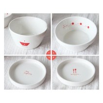 오감인류 슬림 다이어트 살빼기 그릇 식기세트 도자기 대접 공기 찬기 4P 전자렌지 용기 2021년 새해결심 작심삼일 성공 선물 추천