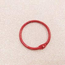 30 pcs30 mm 캔디 컬러 페인트 오프닝 루즈 리프 링 클립 DIY 아이언 와이어 작은 북, 빨간