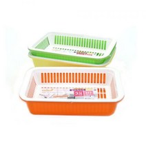 칼라 직사각 채반, 연두,노랑,주황