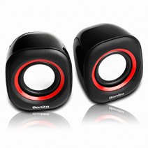 앱코 BONITA PC 스피커 SP-10, 블랙 + 레드