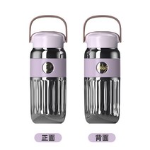 대용량텀블러 큰 입 원숭이 보온병 컵 차 물 분리 여자 316 높은 찾고 스테인레스 스틸 티 남자의 새로운 스타일, 3. 크리스탈 퍼플 [독립 다실] 316L 스테인레스