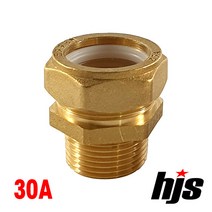국산 스텐 주름관 밸브 소켓 30A / KC인증 밸브소켓30 발브 신주 황동, 1개