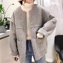 여자 양털 가디건 자켓 뽀글이 캐주얼 겨울 코디 봄 가을