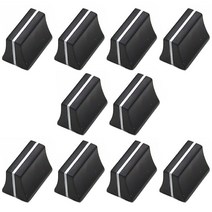 10pcs 슬라이드 전위차계 믹서 페이더 손잡이 19mm x 12mm 4mm 구멍 삽입 샤프트 캡 플라스틱 전위차계 볼륨 제어 로터리 노브, 없음, 한개옵션0