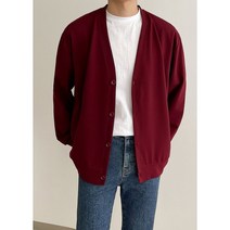 [비단소녀] 남녀공용 데일리 댄디 브이넥 가디건 (3color)