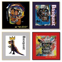 장 미쉘 바스키아 그림액자 (50x50cm 알루미늄프레임) Jean Michel Basquiat 인테리어그림 인테리어액자 인테리어소품, 그림3, 2-블랙