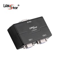 LANstar VGA(RGB) 1:2 분배기/LS-M2502/유전원/QXGA 2048x1536 해상도 지원/250Mhz/하나의 VGA 신호를 2대의 디스플레이(TV/모니터) 영상으
