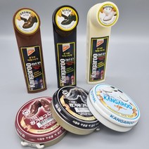 캉가루 구두 약 광택제 닦이 왁스 신발얼룩제거 황변제거제 액체 고체 검정 갈색 무색 투명, 캔-브라운