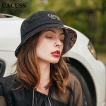 트렌드 모자 남자 벙거지 여성 큰 머리 둘레 둥근 얼굴 물결 단아한 이니셜 썬캡 레쉬 2986577789, 블랙 pm103 미드 야드 56 -5