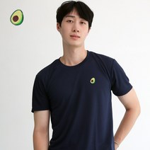 멋지군 코오롱 쿨론 기능성 빅사이즈 아보카도 자수 반팔 티셔츠