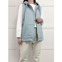 리스트 후드 배색끈 포켓조끼 STM1837 빅사이즈