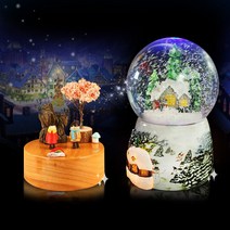 LED 오르골/워터볼/뮤직박스/크리스마스/선물/나무, LED오토스노우(스노우+스핀)