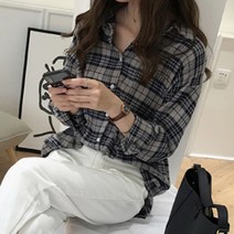 여성 체크 남방 셔츠 명품