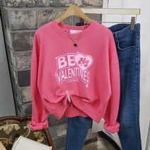 상상그이상 여성용 국내제작 비마이 맨투맨 부드러운 특양면소재 촉감좋은 구김없는 귀여운 러블리한 포인트 캐주얼 티셔츠 가성비 좋은 세미크롭 꾸안꾸룩