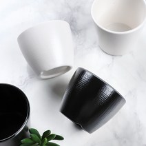 매트 멜라민 크림 블랙 컵 2color, 크림-1호, 1개