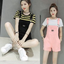 라라젤로 여성 멜빵 반바지 점프수트 학생 여름 숏 팬츠 AM77