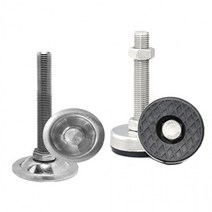 스텐조절좌 조절발 높이조절좌 레벨풋 높낮이 원형 고무캡, 02.스텐고무캡조절자_M20X150