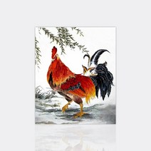 수재샵 보석십자수 재물수탉 (샤이닝 5D) 50X60cm 국산 정품, 도안_큐빅_작업도구세트