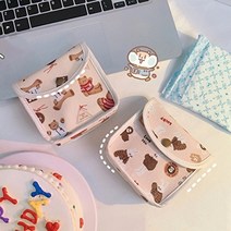 HOLYG 자노리 핑크 핸드 귀여운 미니 스퀘어 파우치