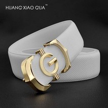벨트 럭셔리 가죽 디자이너 벨트 남성용 화이트 색상 G 글자 버클 남성 스트랩 ceinture 옴므