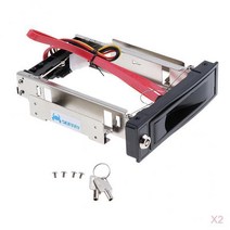 3.5인치 하드 드라이브용 2PC 트레이리스 핫 스왑 모바일 랙 브래킷, 170x143x40mm, 블랙, 금속