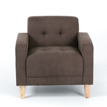 [20조한정 즉시할인쿠폰] 에보니아 모던 1인용쇼파 (인조가죽/패브릭), 패브릭 브라운