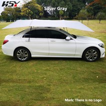 자동차 완전 천막 텐트 4.2x2.2M 스마트 절연 커버 방수 접이식 휴대용 캐노피 원격 제어, 02 Fully Silver Gray