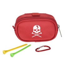 미니 골프 공 가방 2 티셔츠 보관 주머니 휴대용 해골 골프 핸드백 클러치 백 지퍼 Carabiner 허리 팩 스포츠, CHINA
