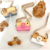 [러블리원] 아인 우드 감성 카메라 (3color), 핑크