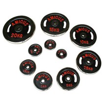 브랜드없음 [아미쿠스] 손잡이 경량도금 바벨원판(홀지름28mm) 3kg (개당) / 경량봉용 역기봉 25mm 28mm 호환용, 선택완료