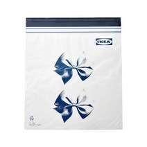 이케아 지퍼백 이스타드 지퍼백 패턴블루 25개입