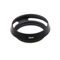 카메라 렌즈 후드 fujifilm olympus panasonic canon sony nikon 52mm 스크류 인 메탈 틸트 통풍, 없음