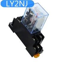 전기릴레이 부품 LY2NJ HH62P 전자 미니 릴레이 10A 8 핀 코일 DPDT DC12V 24V AC110V 220V PTF08A 베이스, 06 220V_02 DC